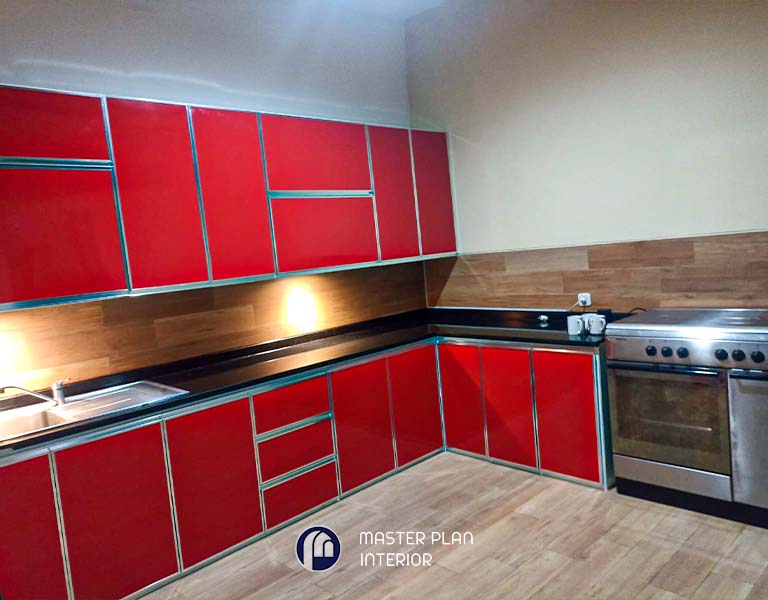 kitchen set aluminium single layer