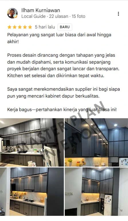 kitchen set aluminium bekasi