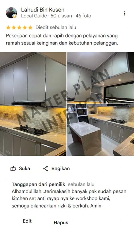 kitchen set aluminium depok
