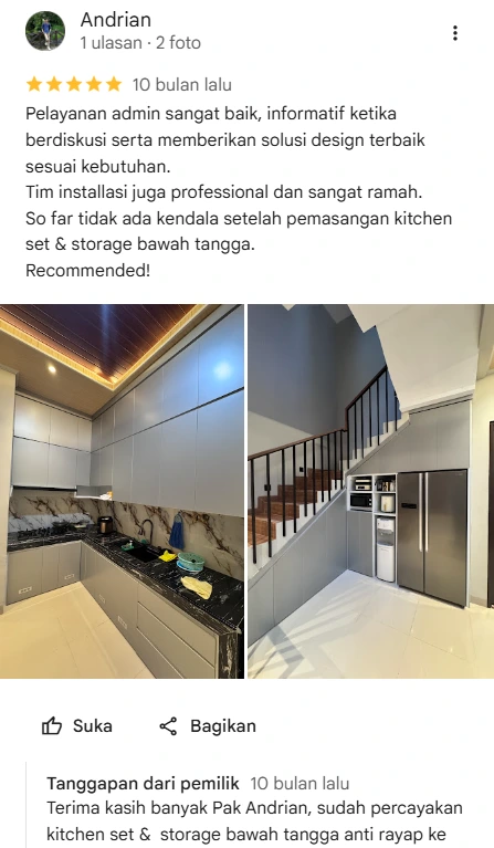 kitchen set aluminium bintaro