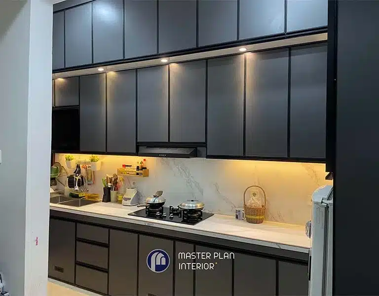 contoh kitchen set aluminium frame acp